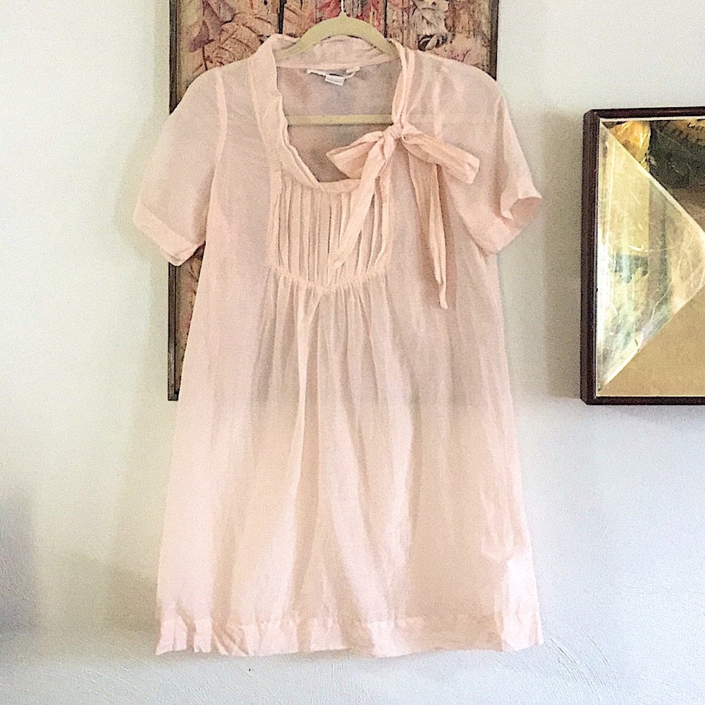 ANTHROPOLOGIE BLUSH SOFT TUNIC DRESS TOP S M